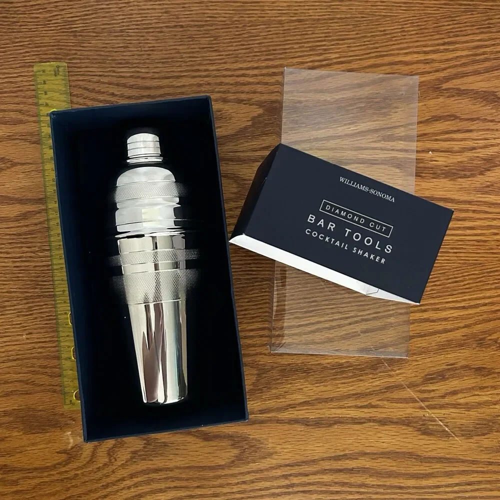 Williams Sonoma Diamond Cut Cocktail Shaker NOS